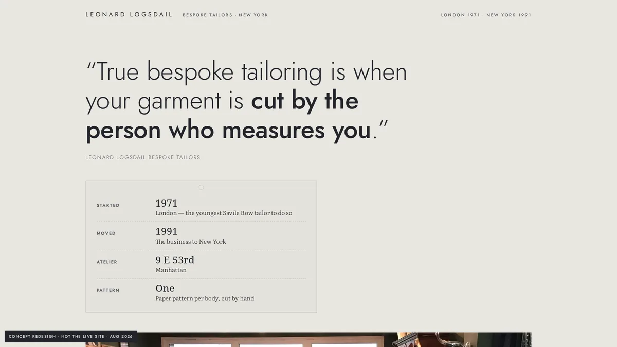 Leonard Logsdail — concept redesign by JesseStudio.