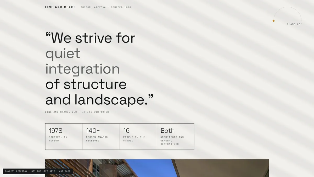 Line and Space, LLC — concept redesign by JesseStudio.