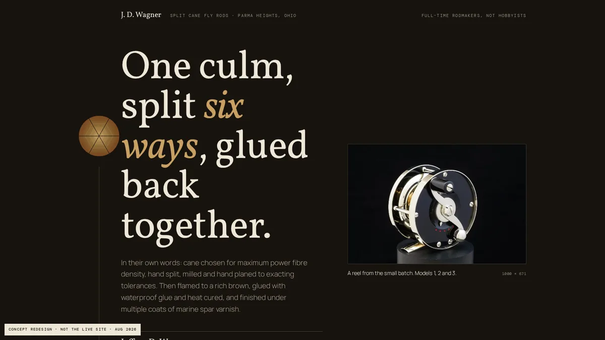 J. D. Wagner — concept redesign by JesseStudio.